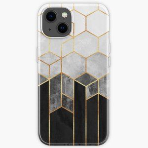 Charcoal Hexagons iPhone Case